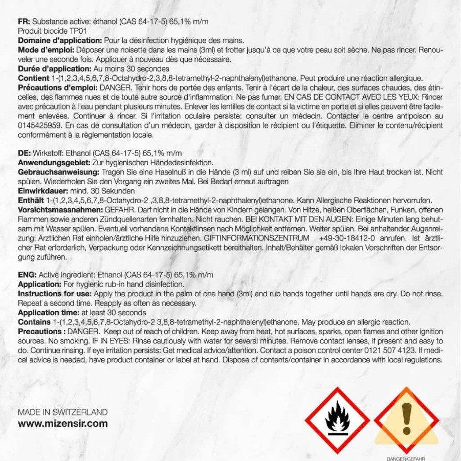 Mizensir Genève Figuier | Desinfektionsmittel Nachfullen Wholesale